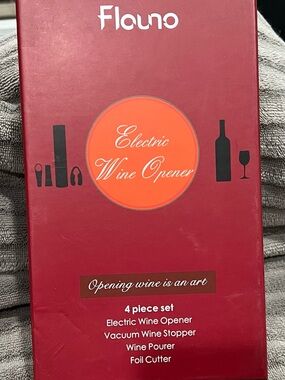Electric Wine Opener Set - Red